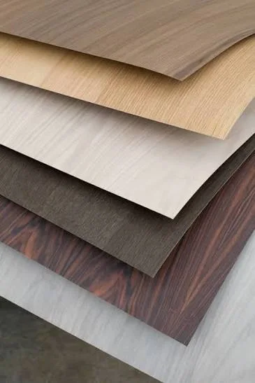 HPL laminate sheets in assorted decors, wood, plain, metal effect