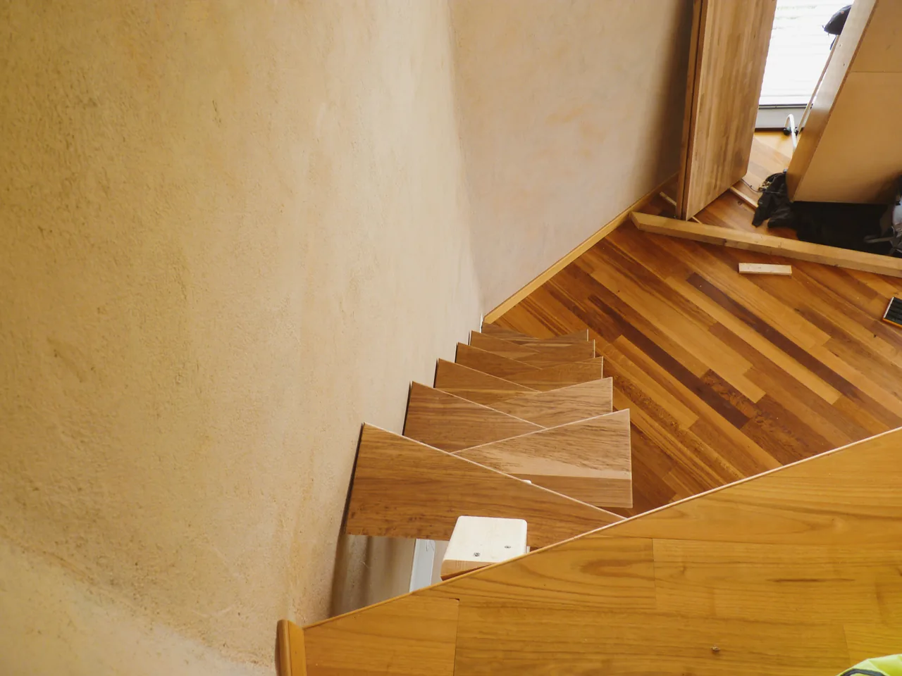 Close-up of the tread joinery