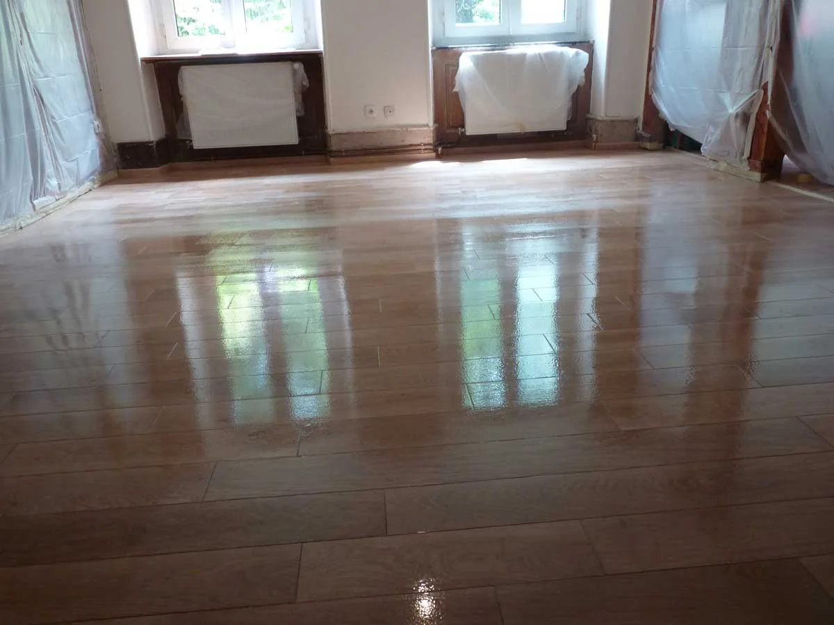 Floor sanded back to bare wood before finishing