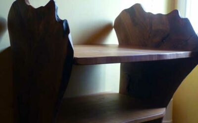 Meuble à langer en loupe de Noyer